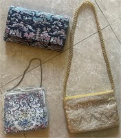 (3) Vtg/Antique Handbags incl: Oriental Style