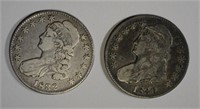 1830 & 32 BUST HALF DOLLARS, VF