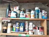 Assorted Oils, Paint, Spray Paint, Wd-40, Coleman