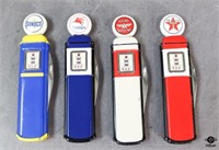 Franklin Mint "Gas Pump" Collector Knives / 4 pc