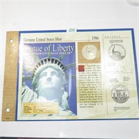 1986 Statue of Liberty Half Dollar Display