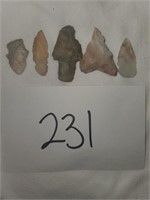 5 Small Arrowheads