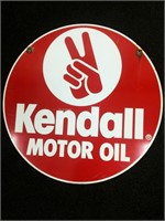 Kendall Motor Oil DS Tin Sign 23" diameter