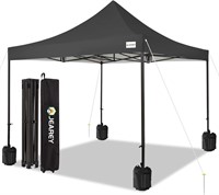 JEAREY Upgraded 10x10 Pop Up Canopy Tent, Black.