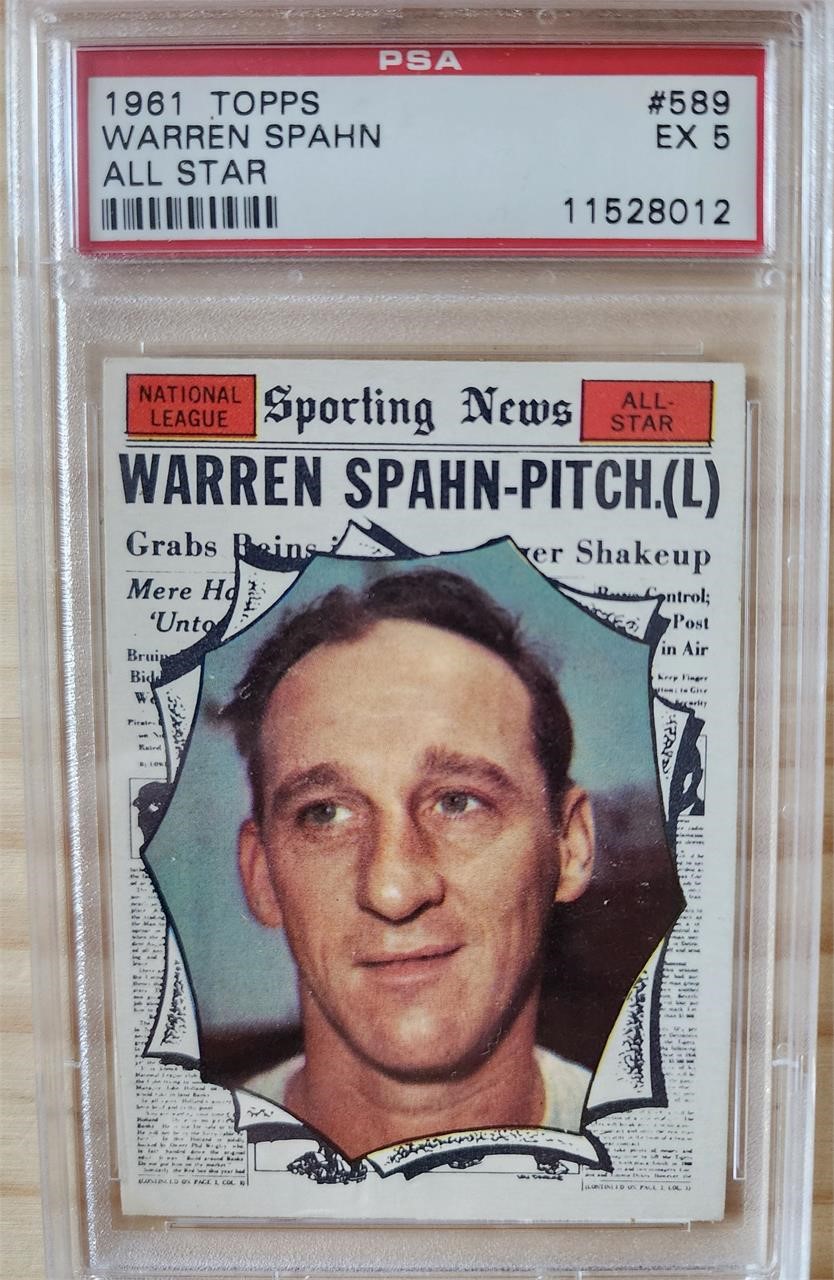 1961 Topps Warren Spahn All Star PSA 5