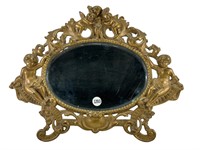 Victorian Metal Cherub Dressing Mirror