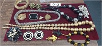 LOT OF ESTATE JEWELRY, NECKLACES, BRACELETS, EARRS