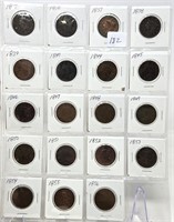 19 Different Early Large Cents