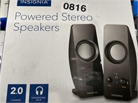 INSIGNIA POWERED STEREO SPEAKERS RETAIL $20