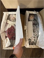 2PC HERITAGE SIGNATURE W COA PORCELAIN DOLLS