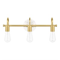 Hampton Bay Hensley 21 in. 3-Light Gold and Faux M