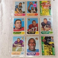 Page of 9 1968 Topps Football Cards