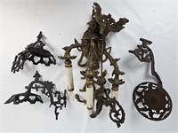 Ornate Metal Wall Sconces & Electric Light