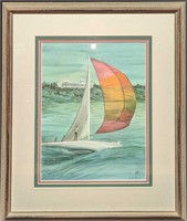 Framed S&N Sailboat Print