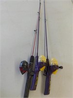 (3) Kids Fishing Poles