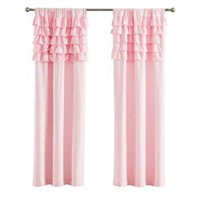 Ruffle Reversible Curtain  37 x 84  Pink