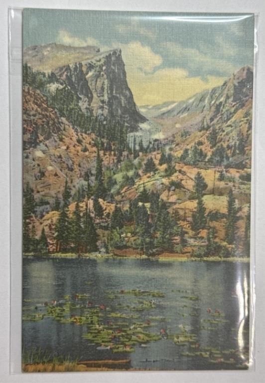 Nymph Lake & Hallett Peak Colorado Vintage PPC!