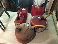 (5) Various Gas Cans