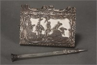 Late 19th Century Continental Silver Memo Pad