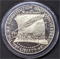 1987 US Constituion Commemorative Silver Dollar