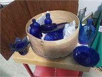 Assorted Blue Glass lot