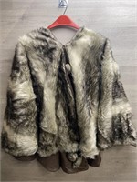 Faux Fur Poncho OSFA