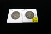 2- 1893 Columbian half dollars