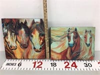 Horse graphic art on canvas