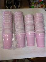 Pink plastic cups- Solo cup type