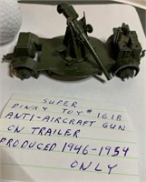 Dinky Toy # 161B anti-aircraft gun on trailer