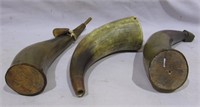 (3) Powder Horns – approx. 6 inches in length,