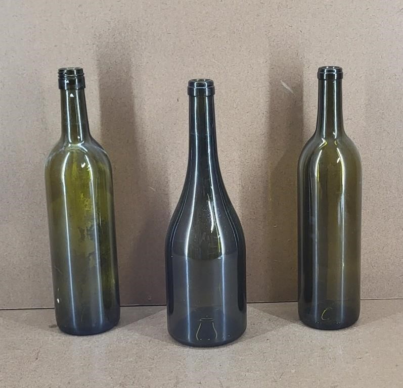 Olde Olive Wine Bottles - set of 3