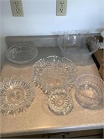 Large lot of cut glassware items