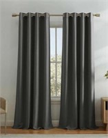 2-Pc 52"x90 Bon Luxe Blackout Curtain, Grey