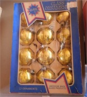 5 boxes of vintage glass Christmas tree ornaments