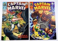 (2) CAPTAIN MARVEL #6 & #7 MARVEL 1968