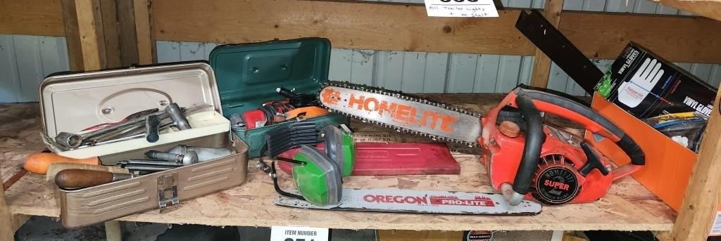 Homelite Super 2 chainsaw 14" bar w/ accessories