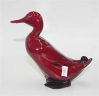 Royal Doulton flambe large standing duck