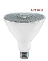 LOT OF 3 - Dimmable Led PAR38 Lamp V8 -Cool White