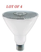 LOT OF 4 - Dimmable Led PAR38 Lamp V8 -Cool White