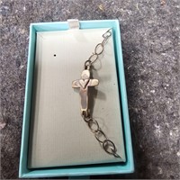 Sterling Cross Bracelet 925