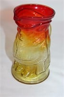 Vintage Amberina Art Glass Toby Jug