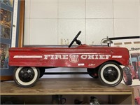 fire chief car number 503 pedal car vintage metal
