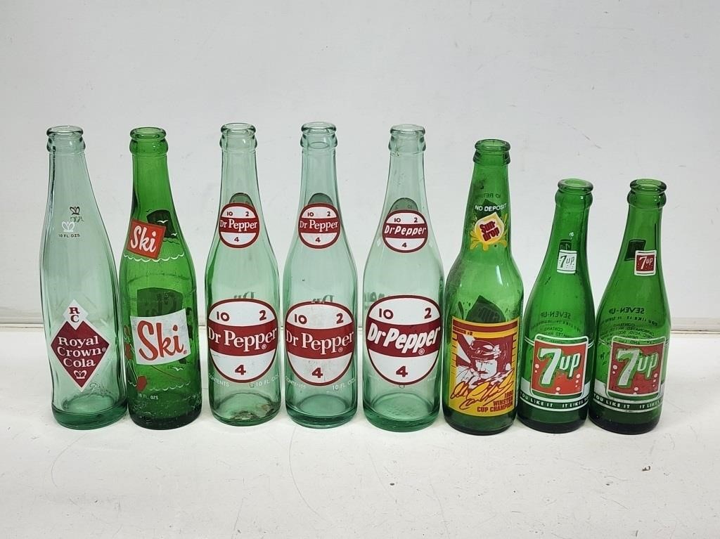 Assorted Advertising Soda Bottles