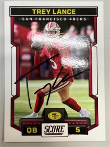 49ers Trey Lance Signed Card with COA