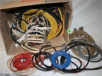 ropes, electrical cords, metal wiring,