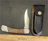 POCKET KNIFE W/LEATHER CASE