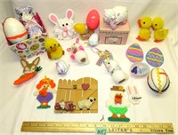 Lot of Easter Decor: Lambs, Chicks, Rabbits