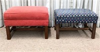 Two Chippendale Style Ottomans