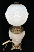 25" Victorian Gone with the Wind electrified lamp,